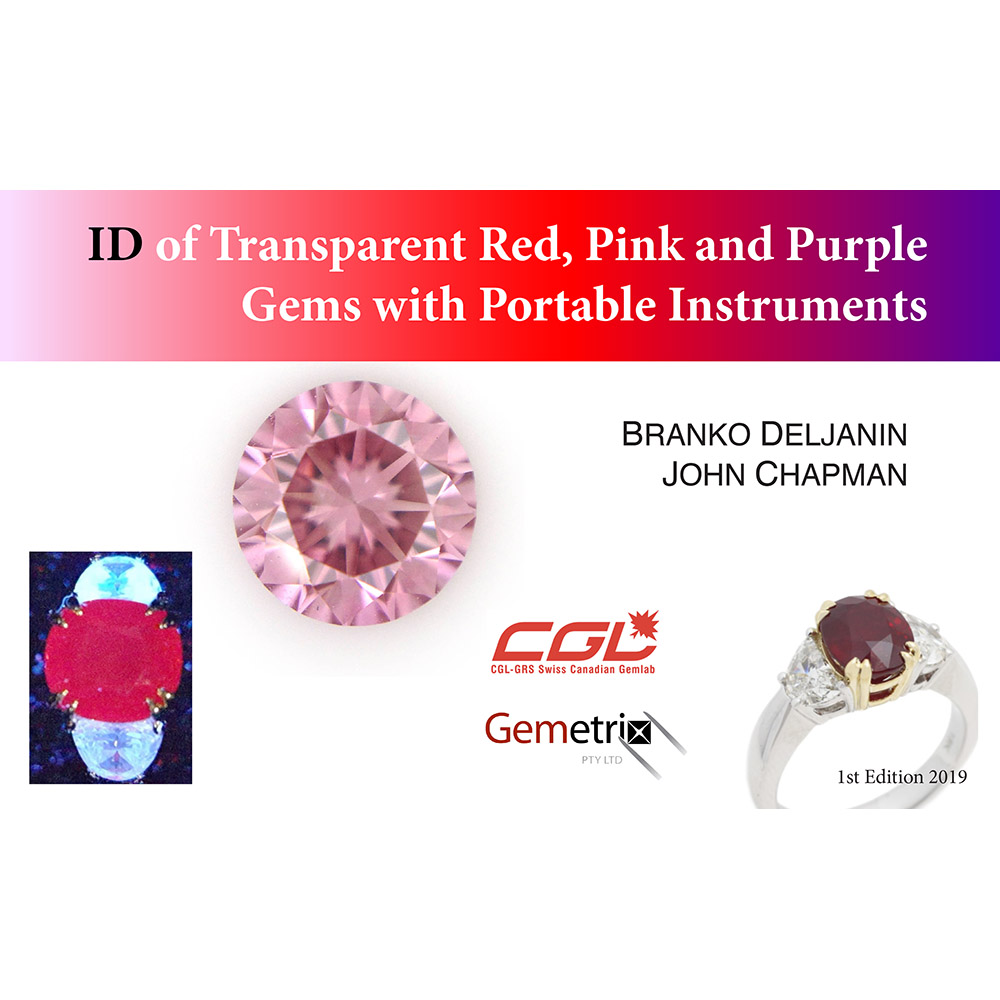 ID of Transparent Red, Pink, and Purple Gems with Portable Instruments