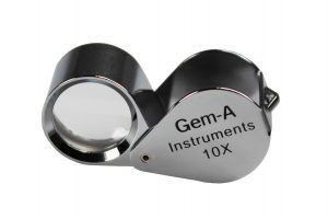 Gem-A 10x Triplet Loupe, with chrome finish