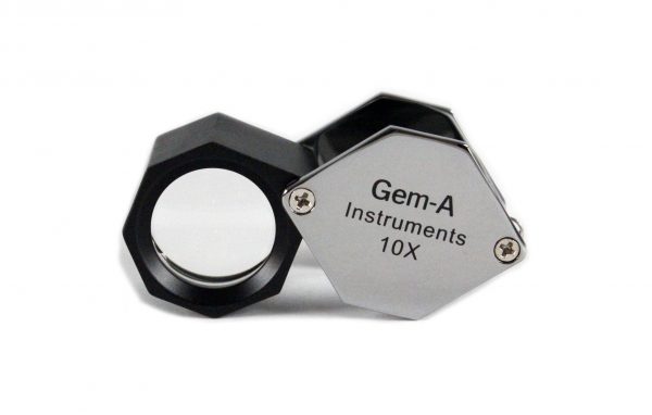 Gem-A 10x Hexagonal Loupe, with chrome finish-0