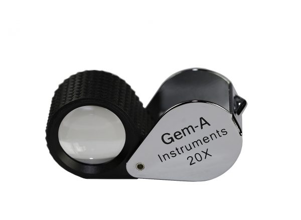 Gem-A 20x Loupe, with chrome finish and rubber grip-45