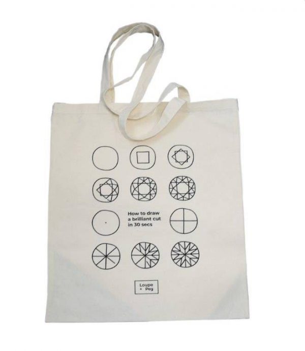 Loupe and Peg tote Bag: Diamond-0