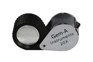 Gem-A 20x Loupe, with chrome finish and rubber grip